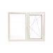 Fereastra PVC 2 canate, 1 canat mobil, deschidere dreapta
