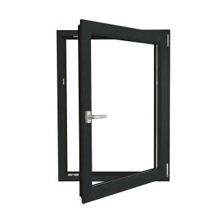 Fereastră PVC, cu geam termopan, Barrier 70 antracit, 860x1160 mm, protectie solara, bagheta Warm Edge, 5 camere, 2 garnituri