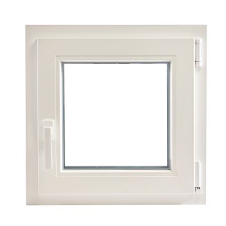 Fereastră PVC cu geam termopan, Barrier 70, maner Toulon, 560x560 mm, profil 70 mm, sticlă protecție termică, 5 camere, 2 garnituri
