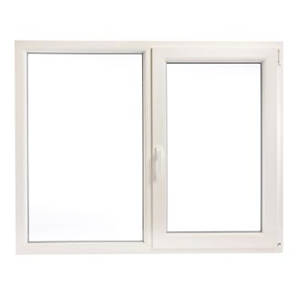 Fereastră PVC cu geam termopan, Barrier 75, maner Toulon, 1460x1160 mm, profil 70 mm, 2 canate, sticlă protecție termică, 5 camere, 2 garnituri