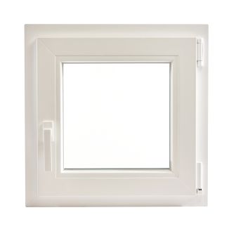 Fereastră PVC cu geam termopan, Barrier 75, maner Toulon, 560x560 mm, profil 70 mm, sticlă protecție termică, 5 camere, 2 garnituri