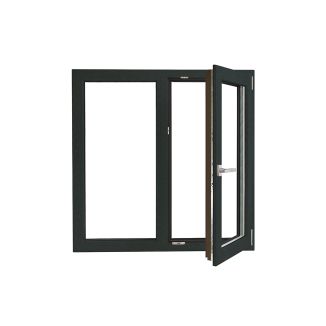 Fereastră PVC cu geam tripan, Barrier 80 antracit, 1160x1160 mm, profil 80 mm, 2 canate, sticlă 42 mm, 4 anotimpuri, 7 camere, 3 garnituri