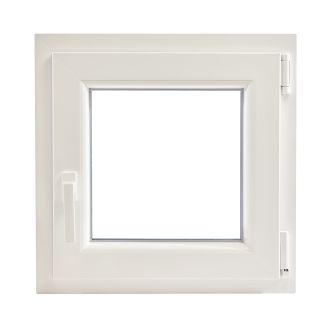 Fereastră PVC cu geam tripan, Barrier 80, maner Toulon, 560x560 mm, profil 80 mm, sticlă 42 mm 4LowE + 4SEvo, 7 camere, 3 garnituri