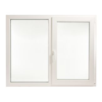 Fereastră PVC cu geam tripan, Barrier 85, maner Toulon, 1460x1160 mm, profil 85 mm, 2 canate, sticlă 44 mm, 4 anotimpuri, 7 camere, 3 garnituri