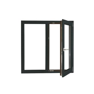 Fereastră PVC cu geam termopan, Barrier 75, antracit, 1160x1160 mm, profil 70 mm, 2 canate, protectie solara, bagheta Warm Edge, 5 camere