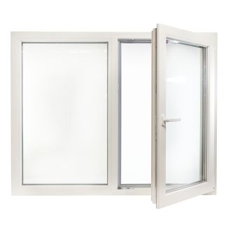 Fereastră PVC cu geam tripan, Barrier 80, 1460x1160 mm, profil 80 mm, 2 canate, sticlă 4 anotimpuri, 7 camere, 3 garnituri