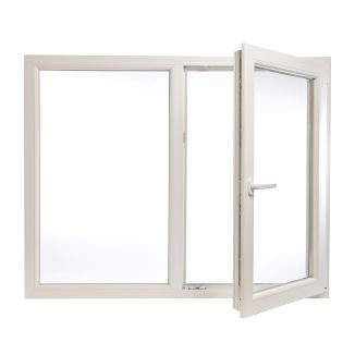 Fereastră PVC cu geam termopan, Barrier 70, 1160x1460 mm, profil 70 mm, 2 canate, sticlă protecție termică, 5 camere, 2 garnituri